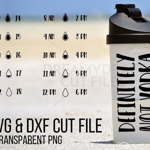 Sicuramente non vodka SVG file di taglio | Tracking svg - borraccia svg - bottiglia divertente svg di acqua - acqua svg | DXF PNG | Cricut sagoma