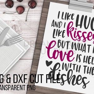 Help with the dishes svg cut file | funny kitchen svg - cooking quote svg - kitchen sign svg | SVG DXF PNG | Cricut silhouette