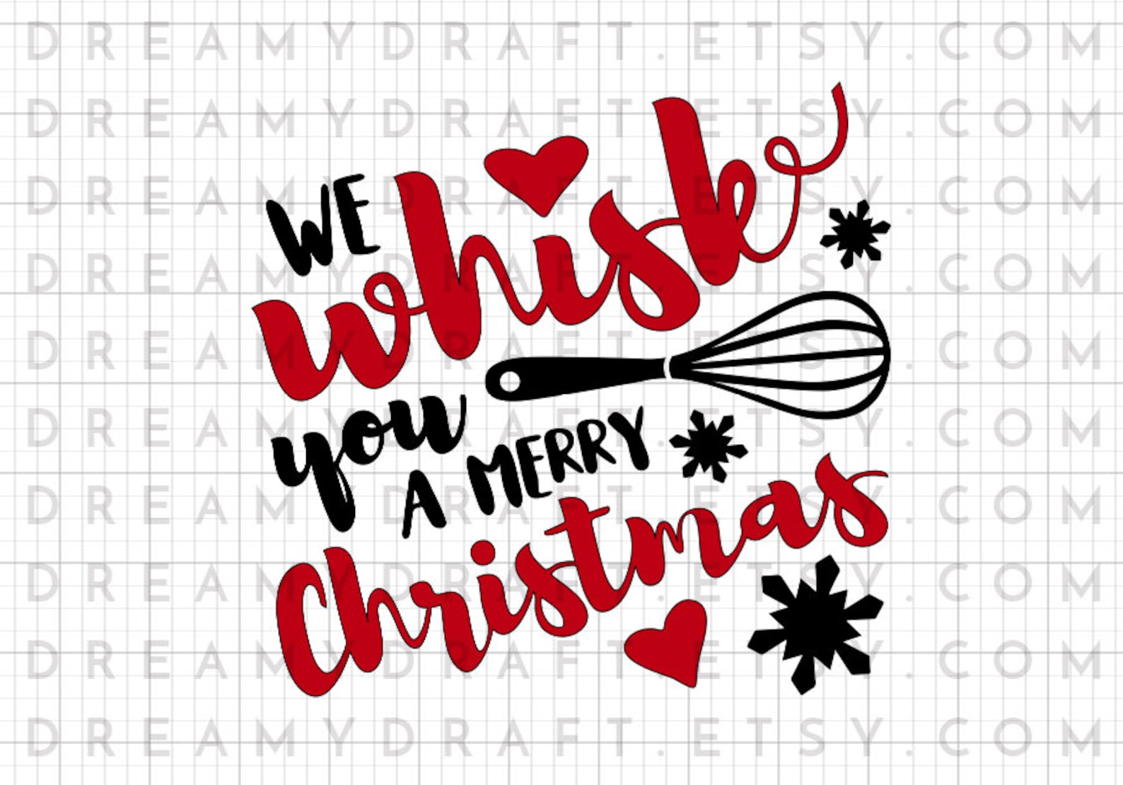We Whisk You a Merry Christmas Svg Cut File Christmas Pun Etsy