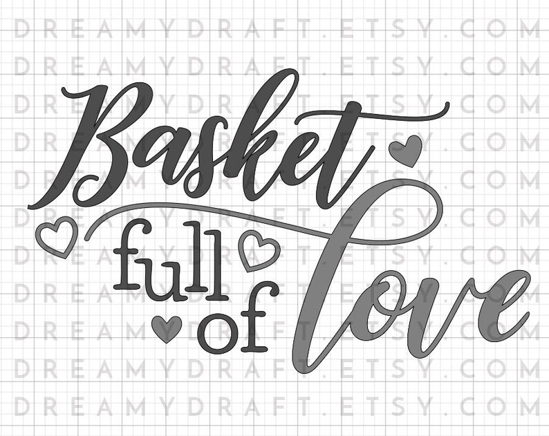 Download Basket full of love SVG cut file Easter svg gift tag svg | Etsy