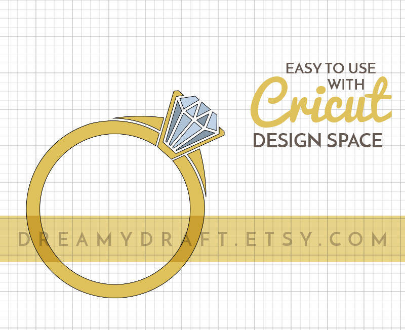 Diamond Ring SVG Cut File Diamond Svg Gold Jewelry Svg | Etsy