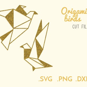 Geometryczne ptaki SVG plik Cut | Origami SVG-minimalizm SVG-Bird SVG-geometryczny SVG | SVG PNG DXF | Cricut lub maszyna do cięcia sylwetki
