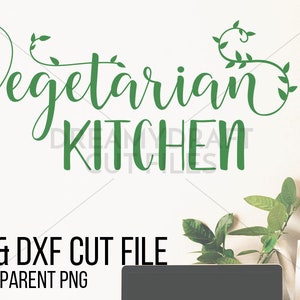 Cuisine végétarienne svg coupe fichier | vegan svg - végétalisme svg - aliments sains svg - végétarien svg | SVG DXF PNG | Silhouette Cricut
