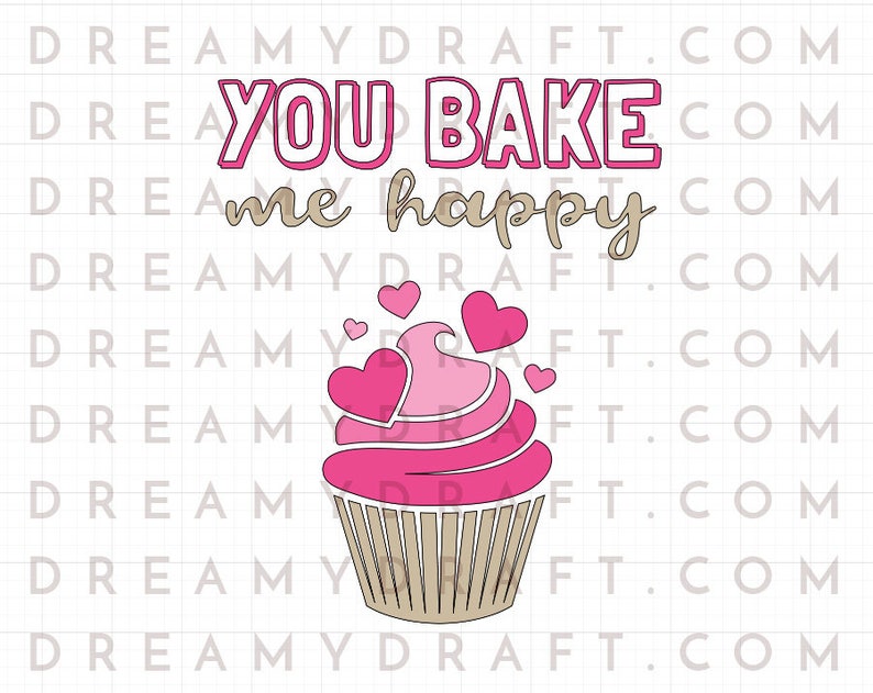 You bake me happy cut file Baking svg Cupcake Etsy
