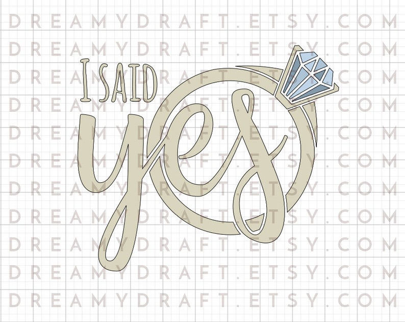 I Said Yes SVG Cut File Engagement Announcement Shirt Design - Etsy