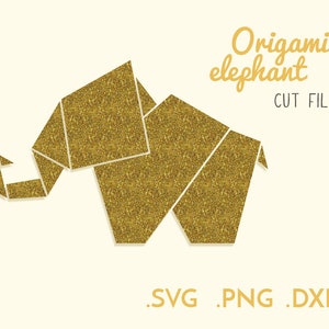 Geometrische olifant SVG bestand knippen | Origami svg - minimalisme svg - dierlijke svg - geometrische svg | SVG png dxf | Cricut of silhouet
