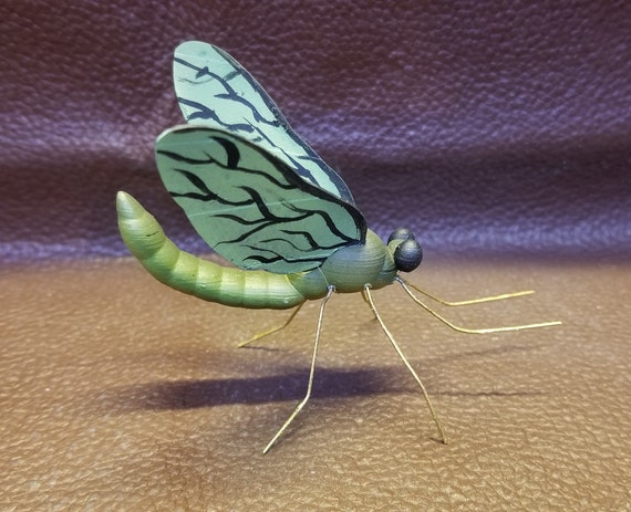 3D Printed Mayfly - Hand painted