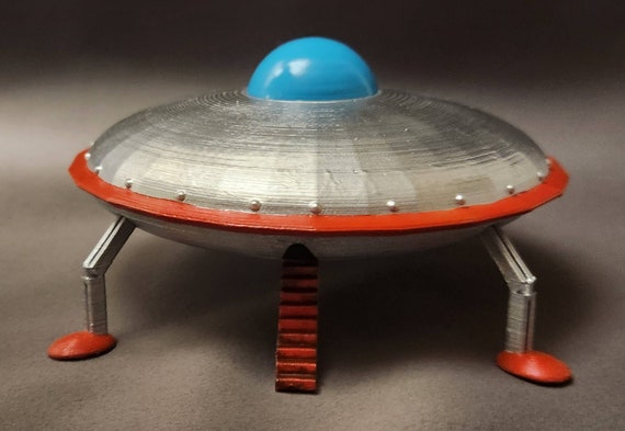 3D Print - Retro UFO 7" - Kit or Hand painted and finished