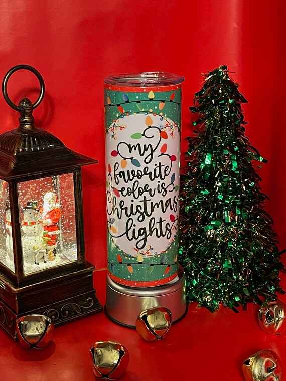 My Favorite Color is Christmas Lights Tumbler Kitchen & Dining