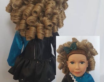 Perruque de danse irlandaise pour poupées