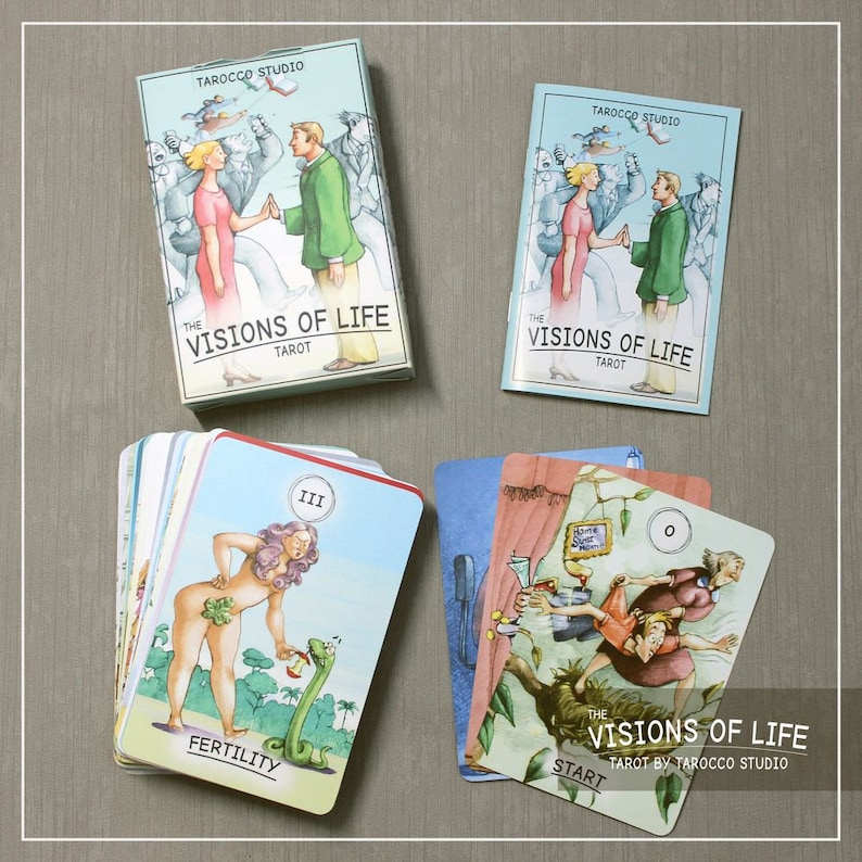 Tarot Visions of life. Tarot Cards Deck. 78 cards guidebook Etsy