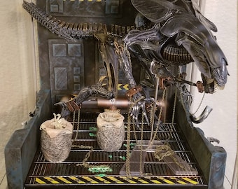 Alien Queen Detolf Diorama AVP NECA Predator