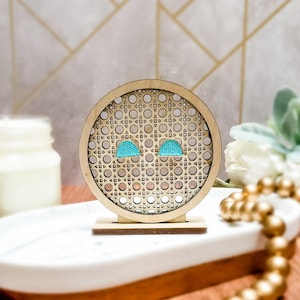 Teal Half Moon Studs, Half Circle Earrings, Simple Post, Gold Stud Earrings, Geometric Earrings, Modern Earrings