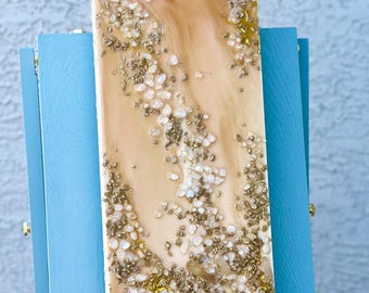 Smoky Quartz & Clear Quartz Resin Art