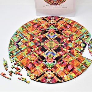 Prism Abstract Round Puzzle for Skilled Puzzlers - 330 Wooden Pieces - Original Circular Geometric Cut Design