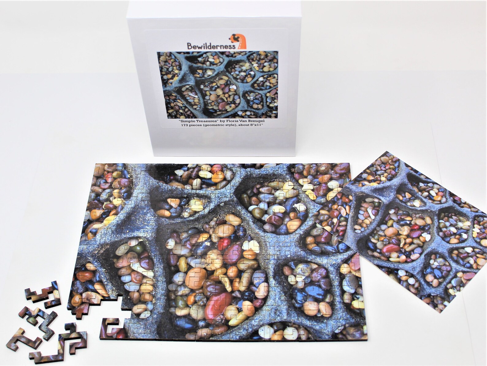 Challenging Stones Wooden Puzzle 173 Piece Wood Jigsaw Etsy