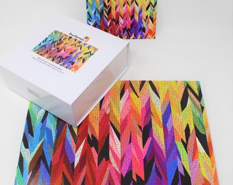 abstract puzzles online Burst of Color Jigsaw Puzzle - Original Geometric Laser Cut Design for Adults - Image by Shandra Smith - Bewilderness - 326pc