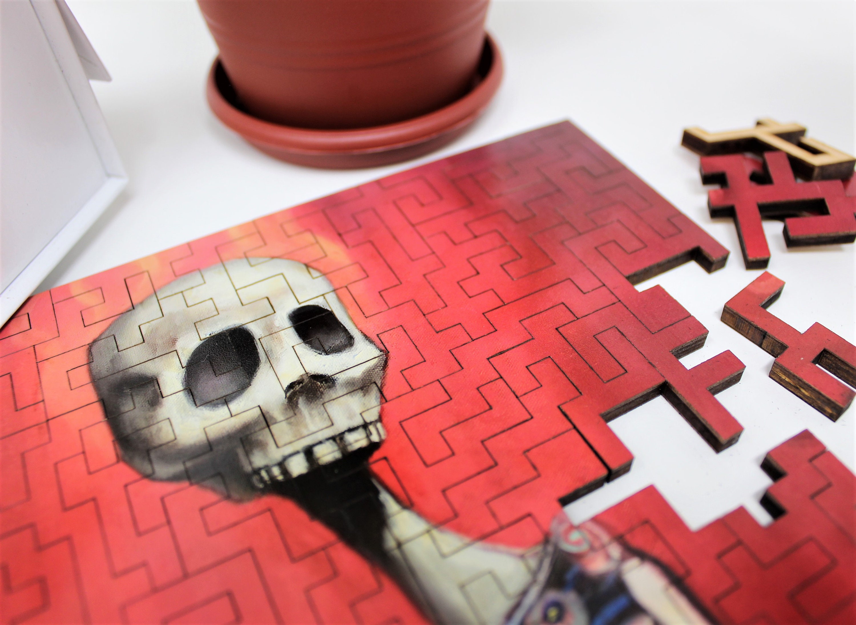 Skeleton Puzzle 173 Piece Unique Wooden Jigsaw for Adults Etsy