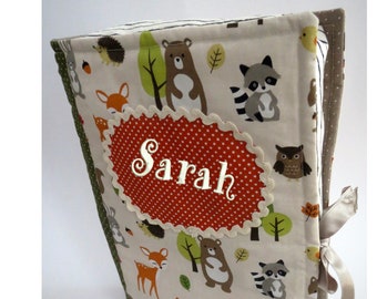 Book cushion/cushion with name "animals"