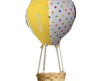 Montgolfière/housse de ballon/décoration/ballon/ballon/panier/pois/coloré