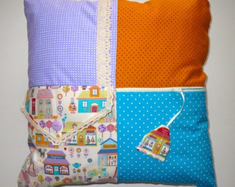 Patchwork/Kissen mit Name " Home"