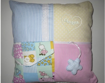 Patchwork/Kissen mit Name " Baby"