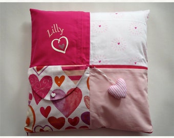 Cuscino patchwork con il nome "Cuore"