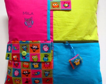 Patchwork/Kissen mit Name " Eulen"