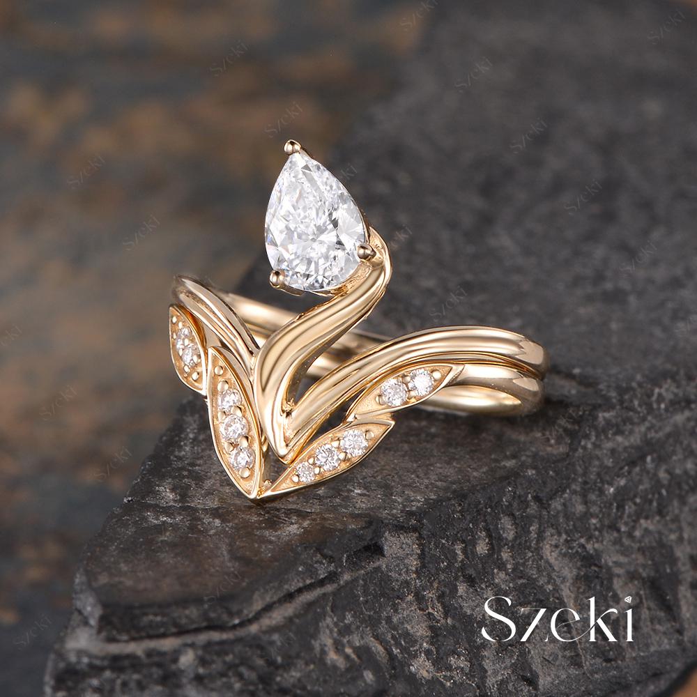 1980s Bridal Ring Set - Etsy