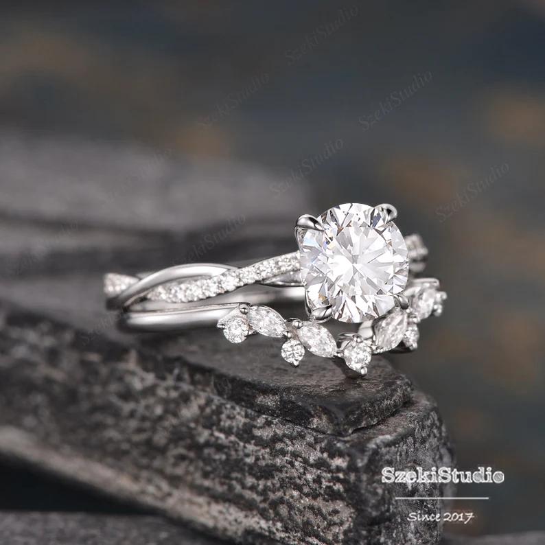 0.5ct Infinity Lab Grown Diamond Engagement Ring Set White