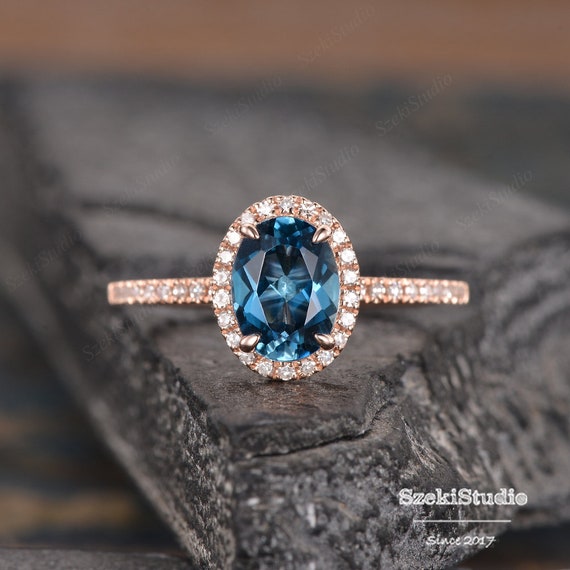 Etsy blue topaz deals ring