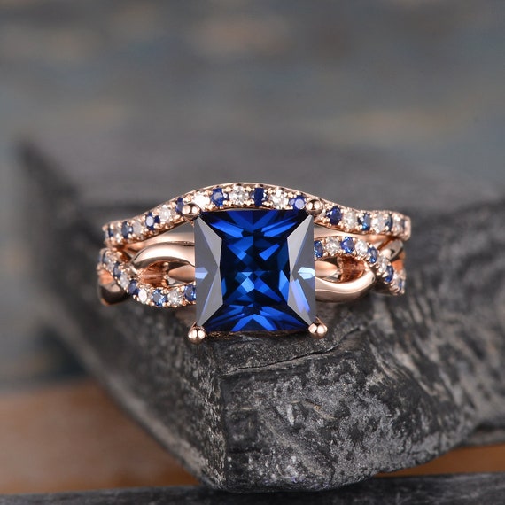 Split shank sapphire outlet engagement ring