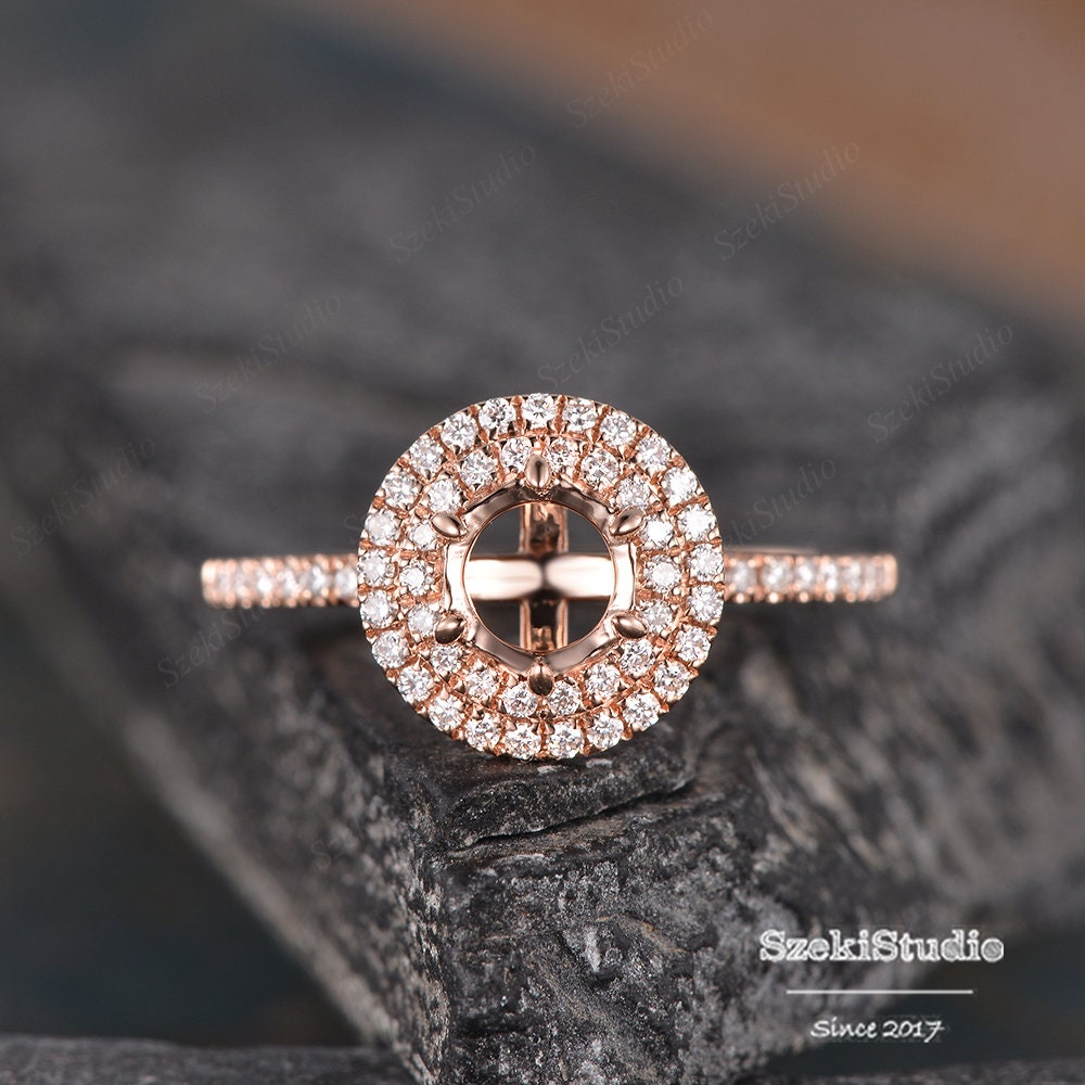 Engagement Ring Settings Without Stone Etsy