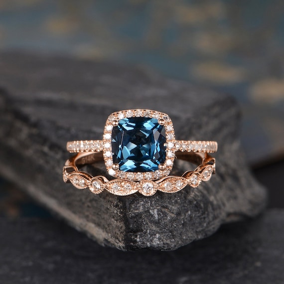 London blue topaz store eternity ring