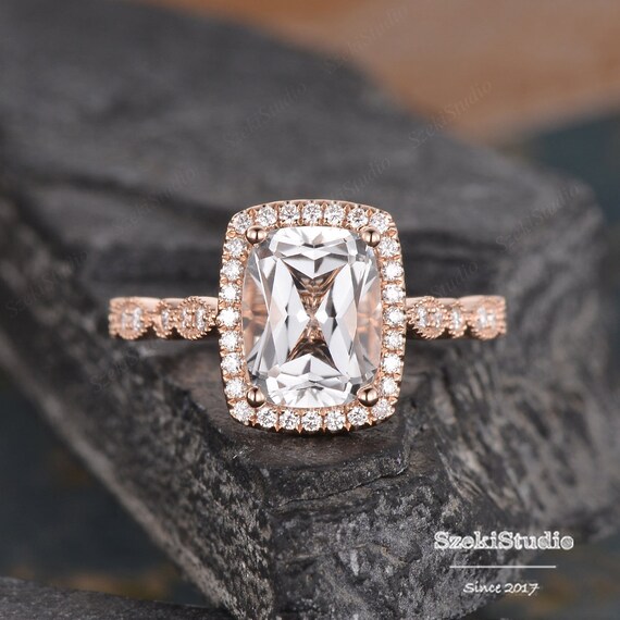 White topaz 2024 eternity ring