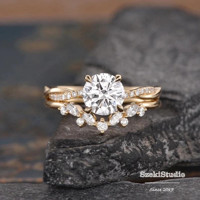 14K White Gold Oval Diamond Twisted Vine Halo Engagement