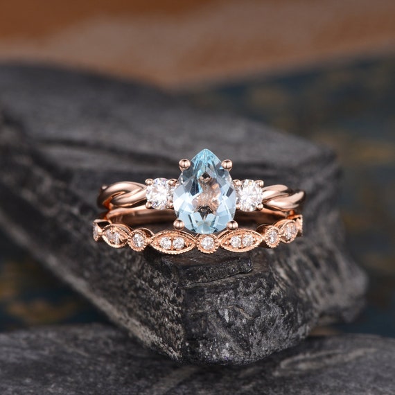 Aquamarine twist hotsell ring