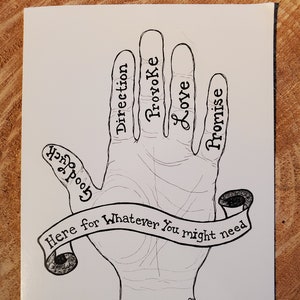 Denken aan je kaart | Originele Pen & Ink Tekening - Whatever You Need