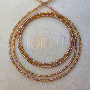 Brown Sugar ~》Waist Beads | Stainless Steel Clasp | Brown Waist Beads | Adjustable | Body Jewelry | HANDMADE TO ORDER