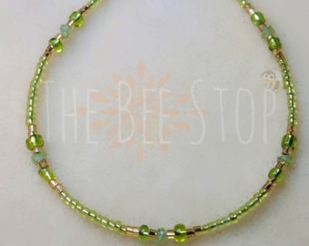 Peri-dise ~》Anklets | Peridot | Stainless Steel Clasp | HANDMADE TO ORDER