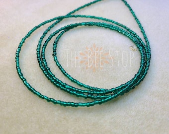 Big Money Green ~》Waist Beads | Stainless Steel Clasp | Green Waist Beads | Adjustable | Body Jewelry | HANDMADE TO ORDER