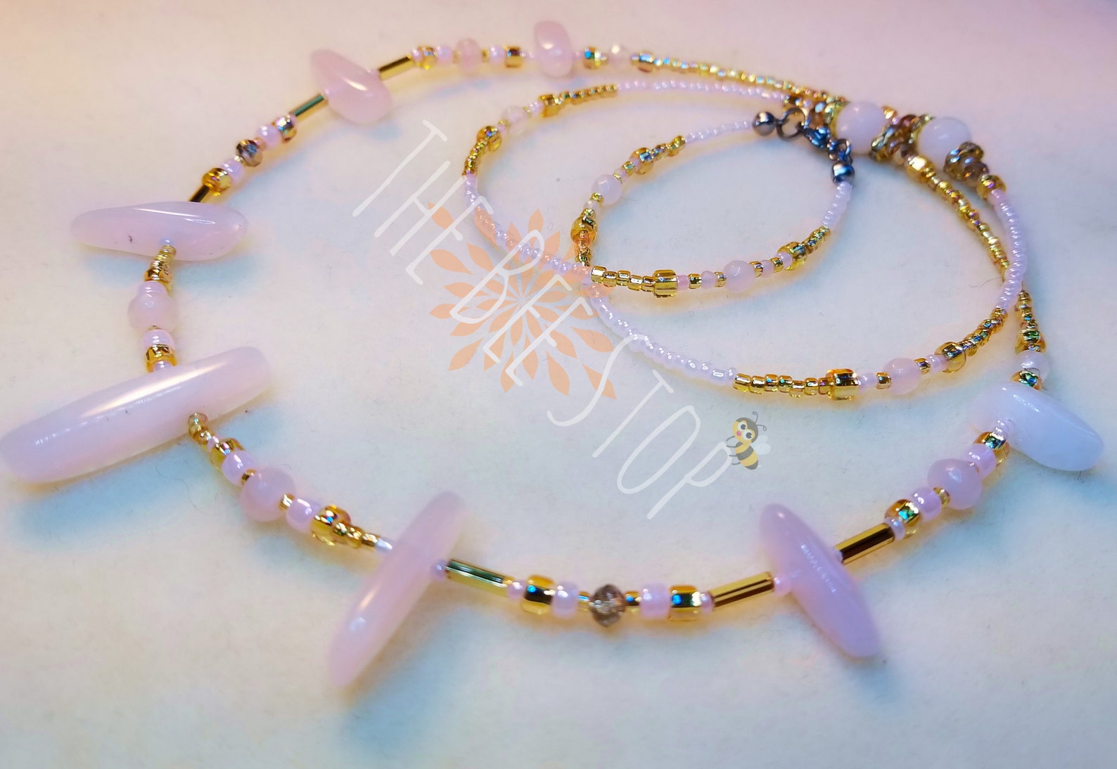 Venusian Woman waist Beads Rose Quartz Gemstone Etsy