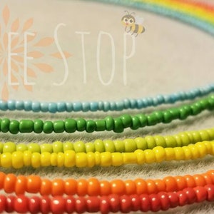 Solids ~》Waist Beads | Stainless Steel Clasp | Belly Beads | Belly Chain | Body Jewelry | Waistlet| HANDMADE TO ORDER