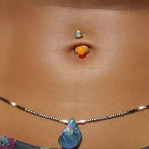Midnight Pearls ~》Waist Beads | Fresh Water Pearls | Seashell | Stainless Steel Clasp | Belly Beads | Belly Chain | HANDMADE TO ORDER