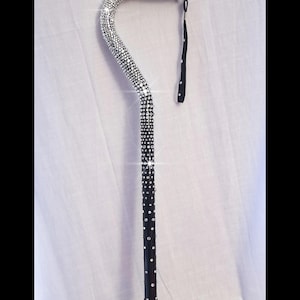 Bastone da passeggio regolabile in cristallo Swarovski - Bastone da passeggio in cristallo Swarovski in una varietà di colori di base e strass - Bastone alla moda scintillante