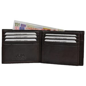 Cartera de cuero para hombre, 100 % auténtica, suave, con protección RFID, tarjetero, monedero #COINPOCKET