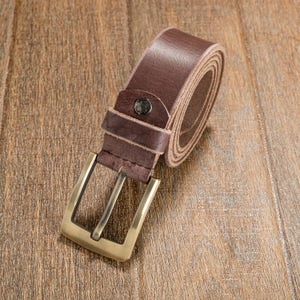 Leather Belts mens Real New Genuine Buckle Trouser Sizes Brown Black Tan Jeans . High Quality BRASS BUCKLE 100% Leather 1st CLASS P&P image 5