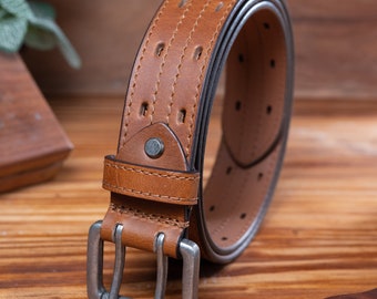Leather Belt, Full Grain Leather Belt, Brown Leather Belt, Mens Leather Belt, Gift belt, gift for boyfriend, Men Fashion, Quality Leather
