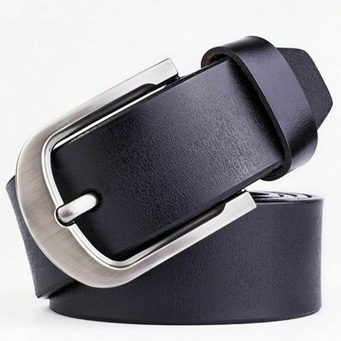 Threaded leather belt for men main image 1
