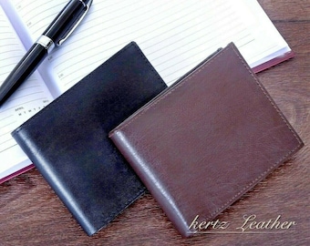 Mens Handmade Soft Leather Wallet, Coin Pouch